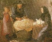 Anna Ancher et far  klippes oil